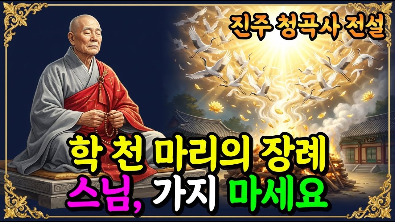[불교이야기] 스님의 장례식에 학 천 마리가 날아온 이유, 왜 떠나지 않았을까?ㅣ진주 청곡사 전설ㅣ자면서 듣는 불교이야기ㅣ불교소설