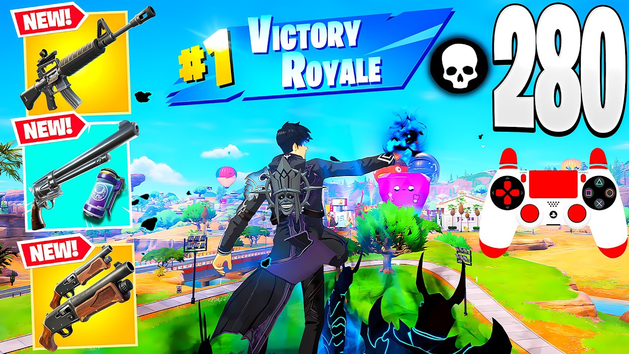 280 Elimination Solo vs Squads – SOLO LEVELING Zero Build Full Gameplay Wins (Fortnite Chapter 7)