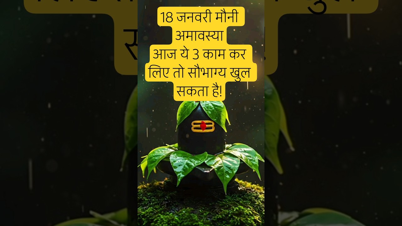 🙏 18 जनवरी मौनी अमावस्या को ये 3 काम कर लिए तो सौभाग्य खुल सकता है! 