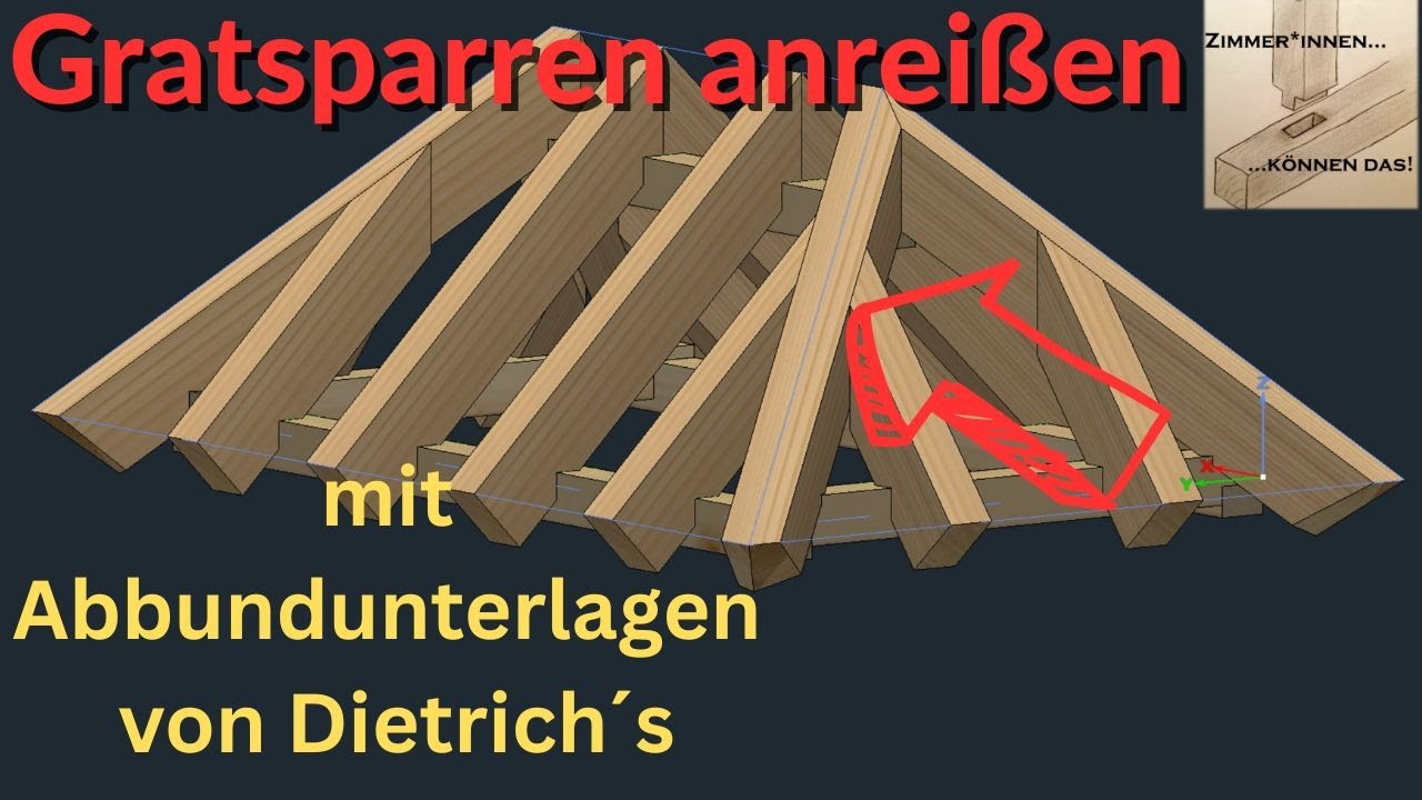 Gratsparren anreißen