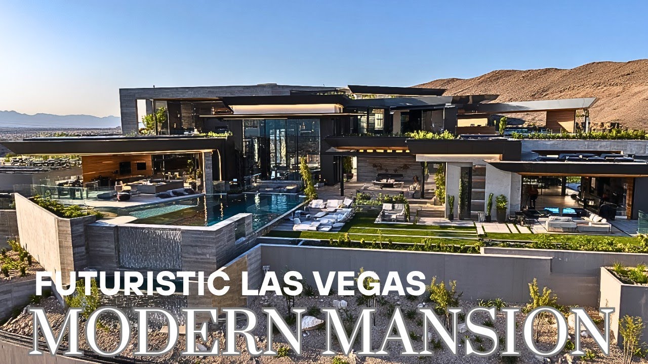 Inside a  Futuristic Las Vegas Modern Mega Mansion  in The Heart of The Desert