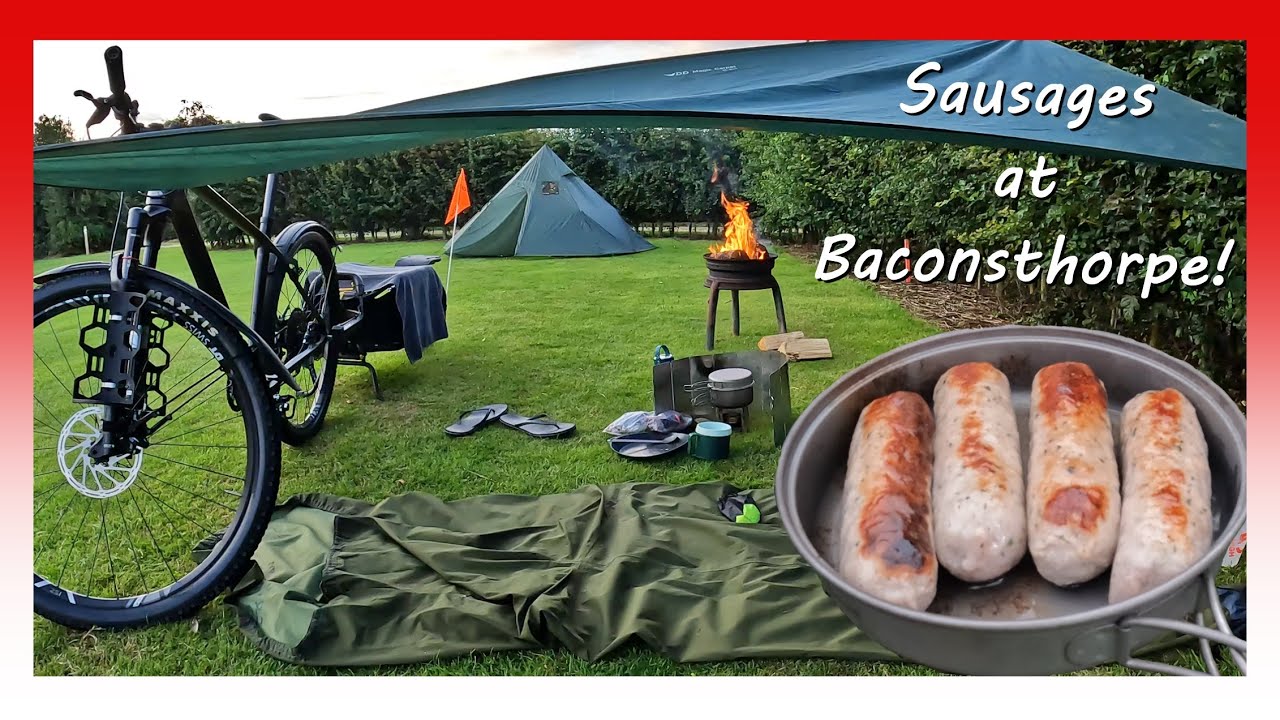 SAUSAGES @ BACONSTHORPE! | Bike packing Norfolk - OneTigris tent Canyon Exceed & Burley COHO trailer