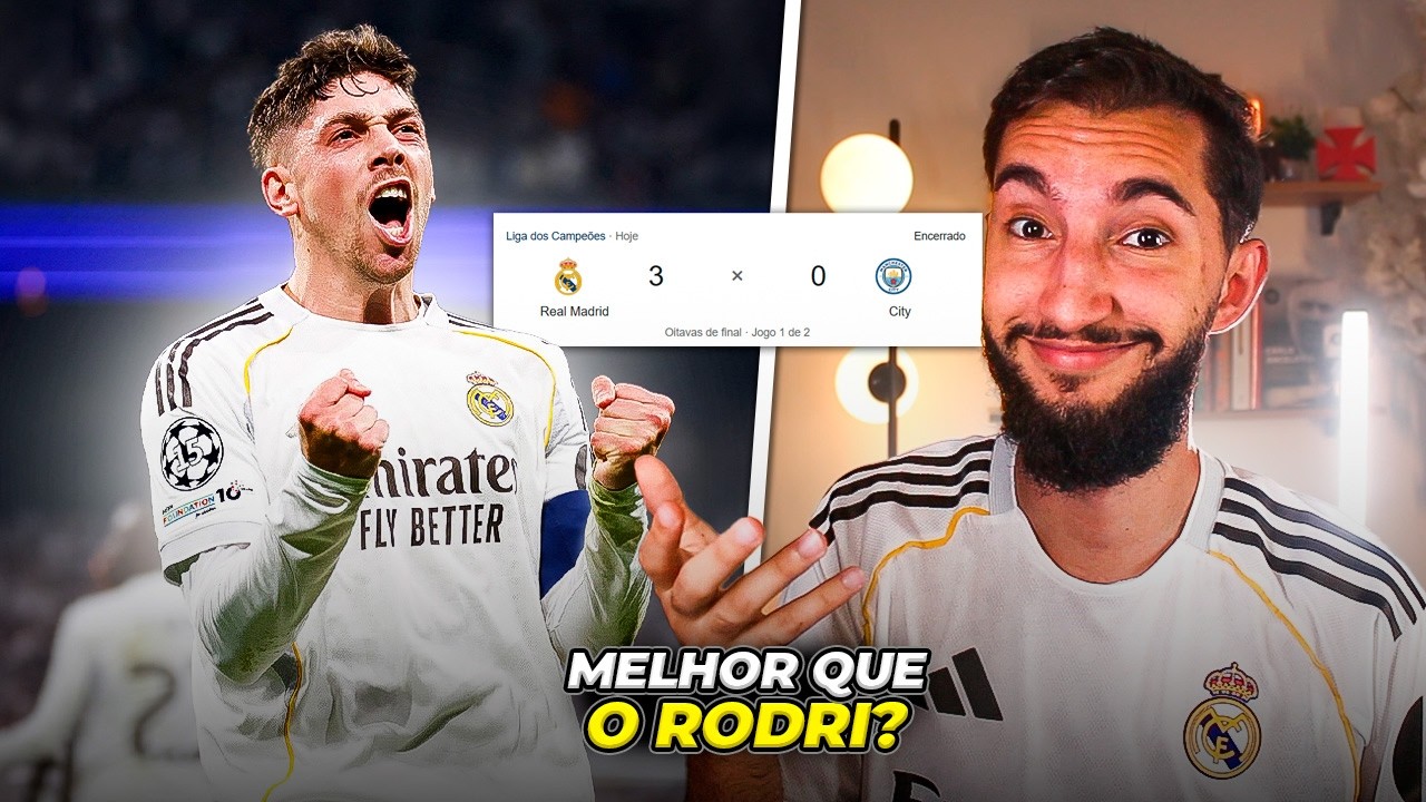 Real Madrid 3 x 0 Man City - VALVERDE É MELHOR QUE O RODRI? KKKKK