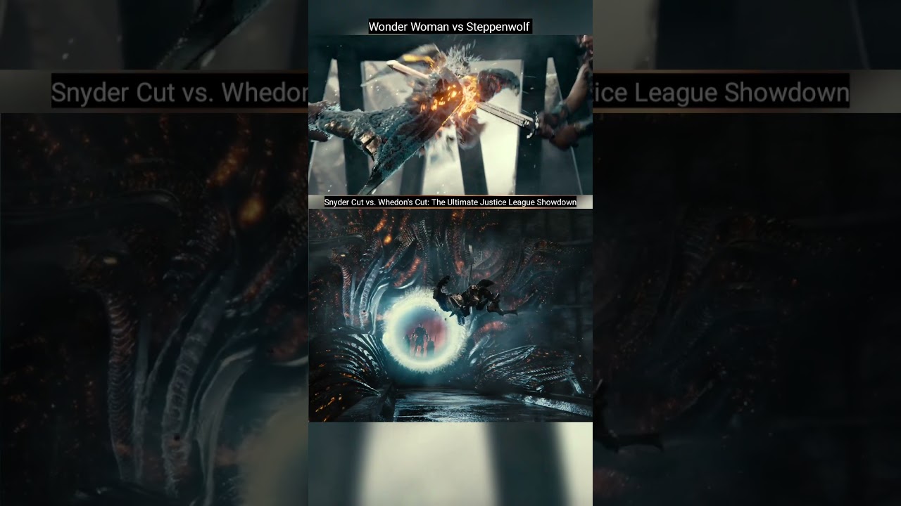 Snyder Cut vs. Whedon's Cut: The Ultimate Justice League Showdown #wonderwoman vs #steppenwolf