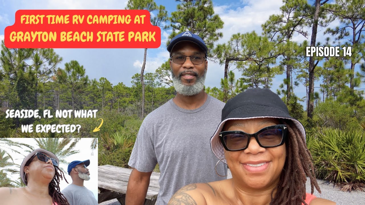 FINALLY RV CAMPING AT GRAYTON BEACH STATE PARK! 😃+ BIKE RIDE TO SEASIDE, FL 