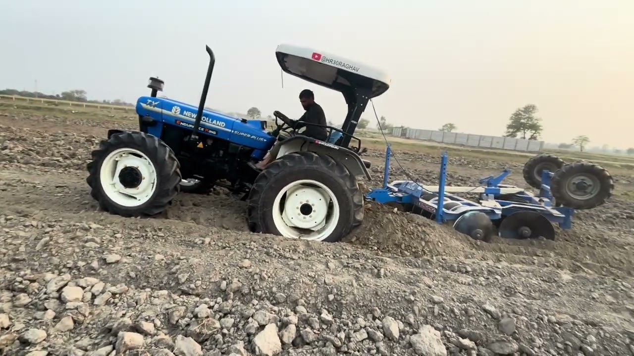 New holland 3630 A3 4/4 harrow power performance #sadhu harrow performance @Hr30raghav 