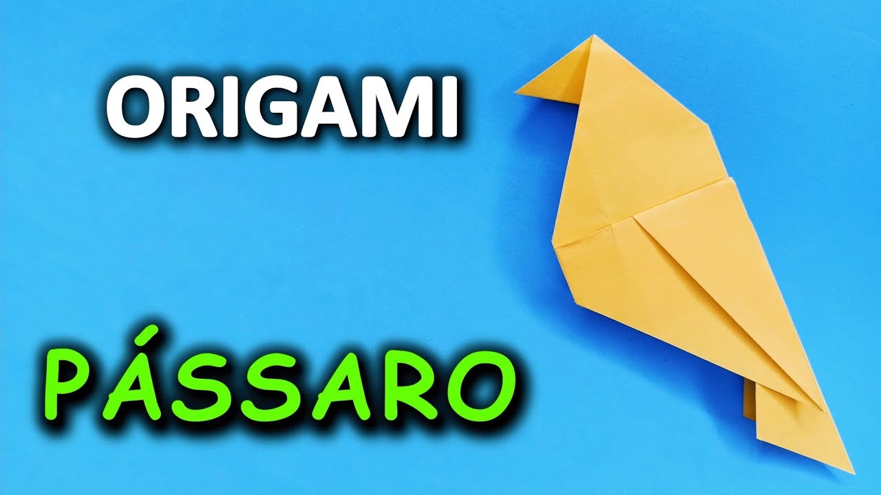 ORIGAMI - COMO FAZER PÁSSARO PASSARINHO - DIY Dobradura Simples, Descomplicado e Inspirando Ideias