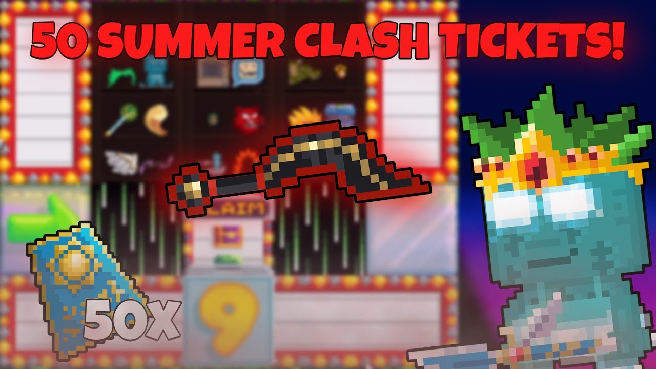 Gacha 100 Summer Clash Ticket Growtopia