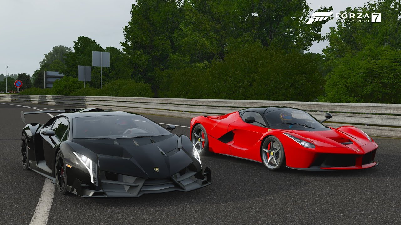 Forza 7 Drag race: LaFerrari vs Lamborghini Veneno Twin-Turbo