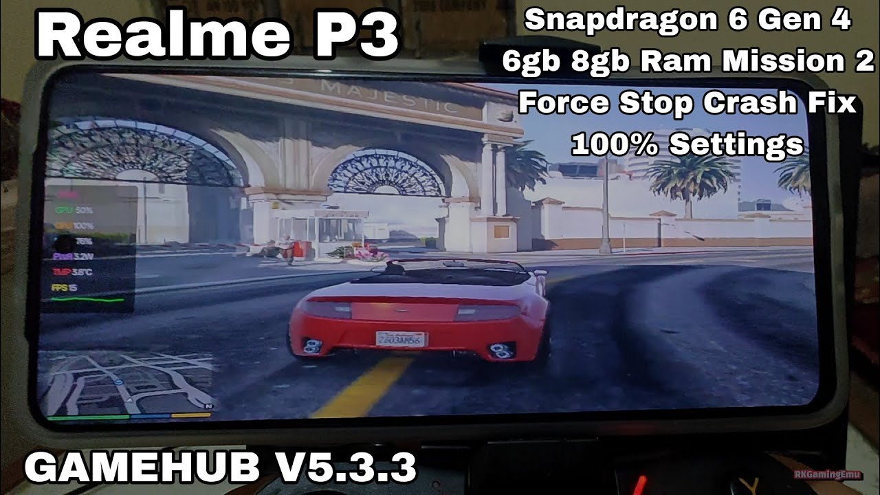 Grand Theft Auto 5 Gameplay Test Snapdragon 6 Gen 4 GameHub V5.3.3 (Windows) On Android