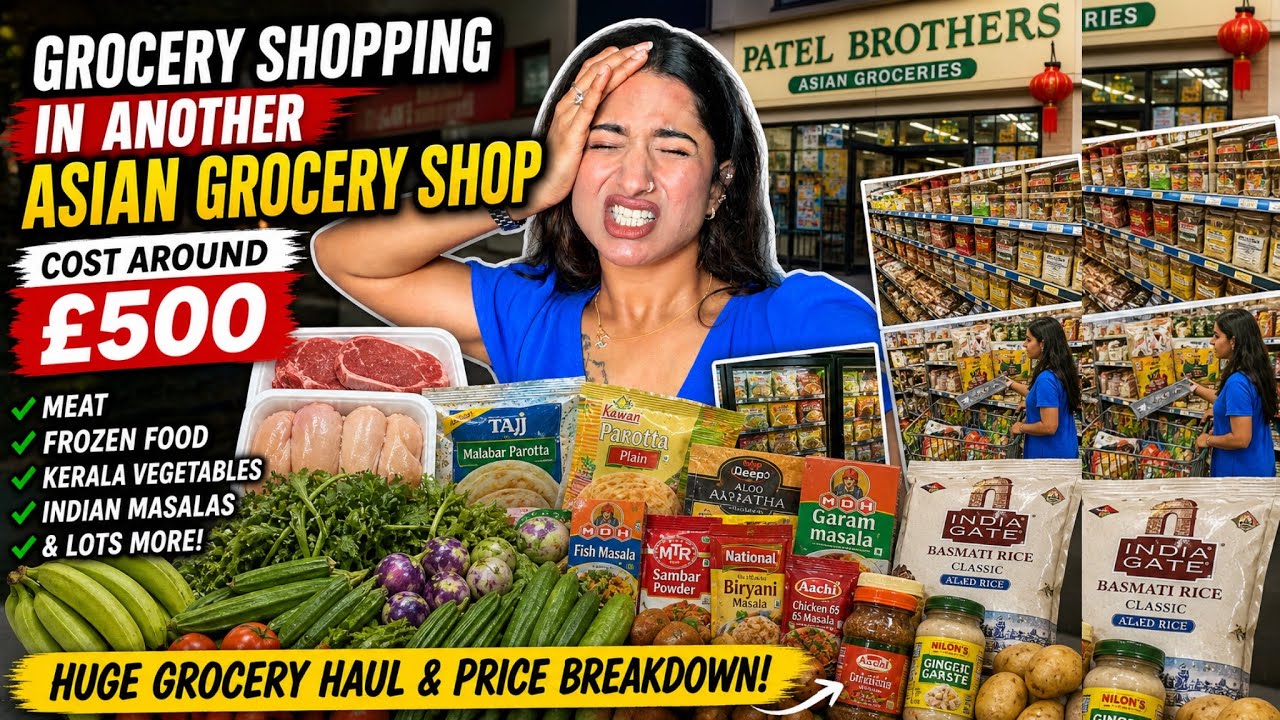 &pound;500 Asian Grocery Shopping in UK 😱 | Massive Kerala Grocery Haul😳