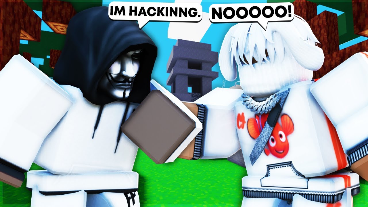 I TROLLED My BROTHER As A HACKER And He Got MAD.. (Roblox Bedwars)