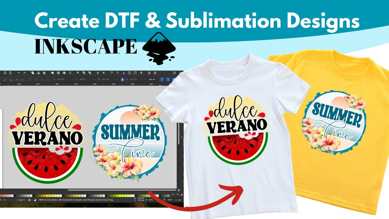 How to Create DTF & Sublimation Designs using INKSCAPE
