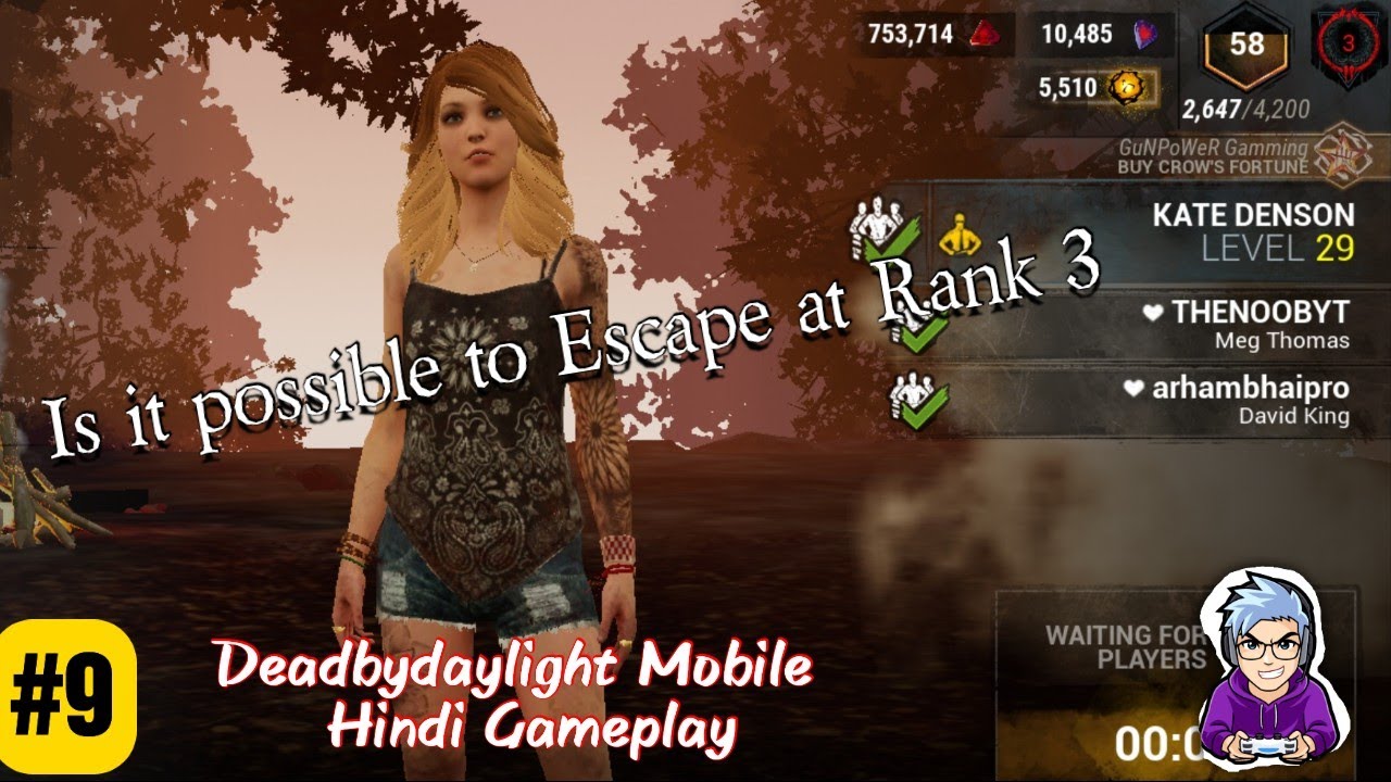 Is It possible to Escape at Rank 3 | #DeadbyDaylight Mobile | Hindi Gameplay Ep 9 - M&pi;GuNPoWeR