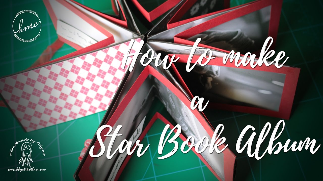 How to make a Valentine Day Star Book Album [DIY gift for boyfriend], Video Tutorial by Khyati