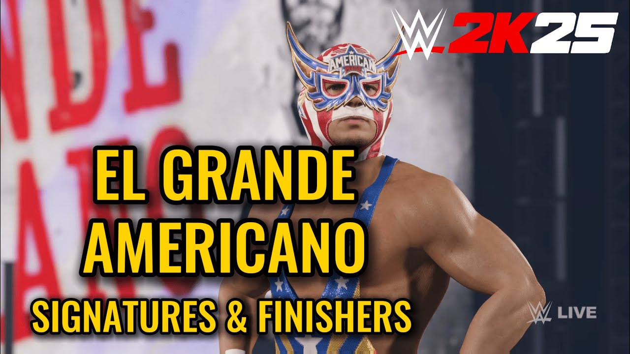 WWE 2K25 El Grande Americano Signature and Finisher Moves (Gameplay)