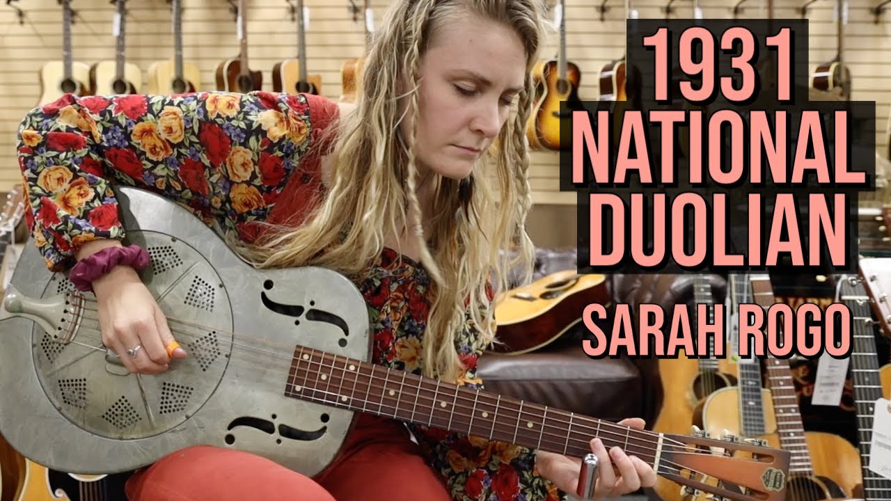 Сара Рого играет на гитаре National Duolian 1931 года в Norman's Rare Guitars