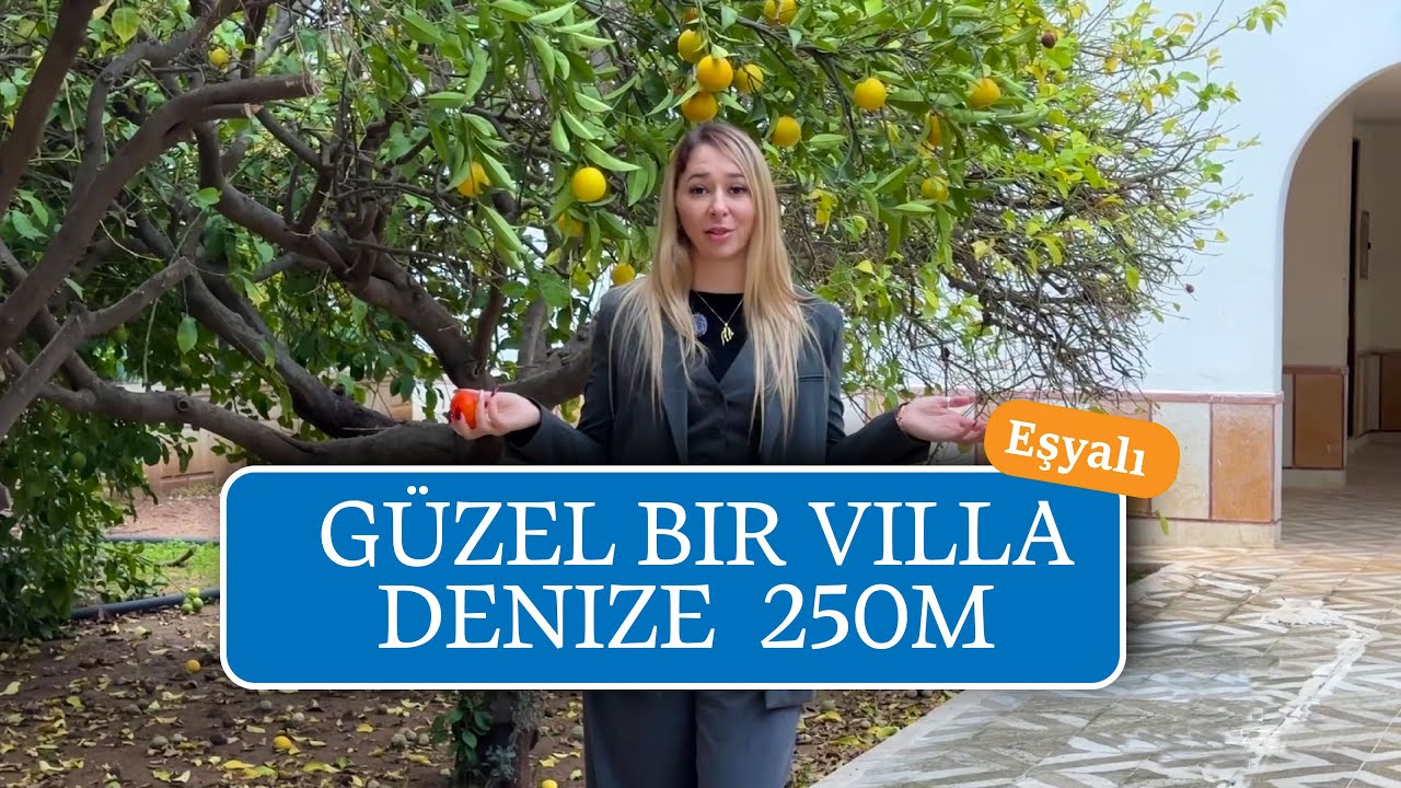 Mezitli Tece Denize 250m Eşyalı Doğalgazlı VİLLA / Mersin gayrimenkul