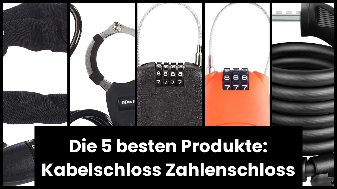 Kabelschloss zahlenschloss: Die 5 besten Produkte: Kabelschloss Zahlenschloss