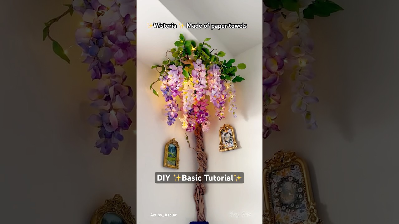 How to Make a Paper Blossom Tree | DIY Wisteria flowers | Basic Tutorial