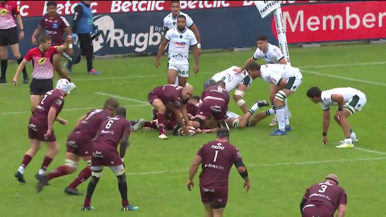TOP 14 - Essai de Tom WILLIS (UBB) - Union Bordeaux-B&egrave;gles - Section Paloise - Saison 2022-2023