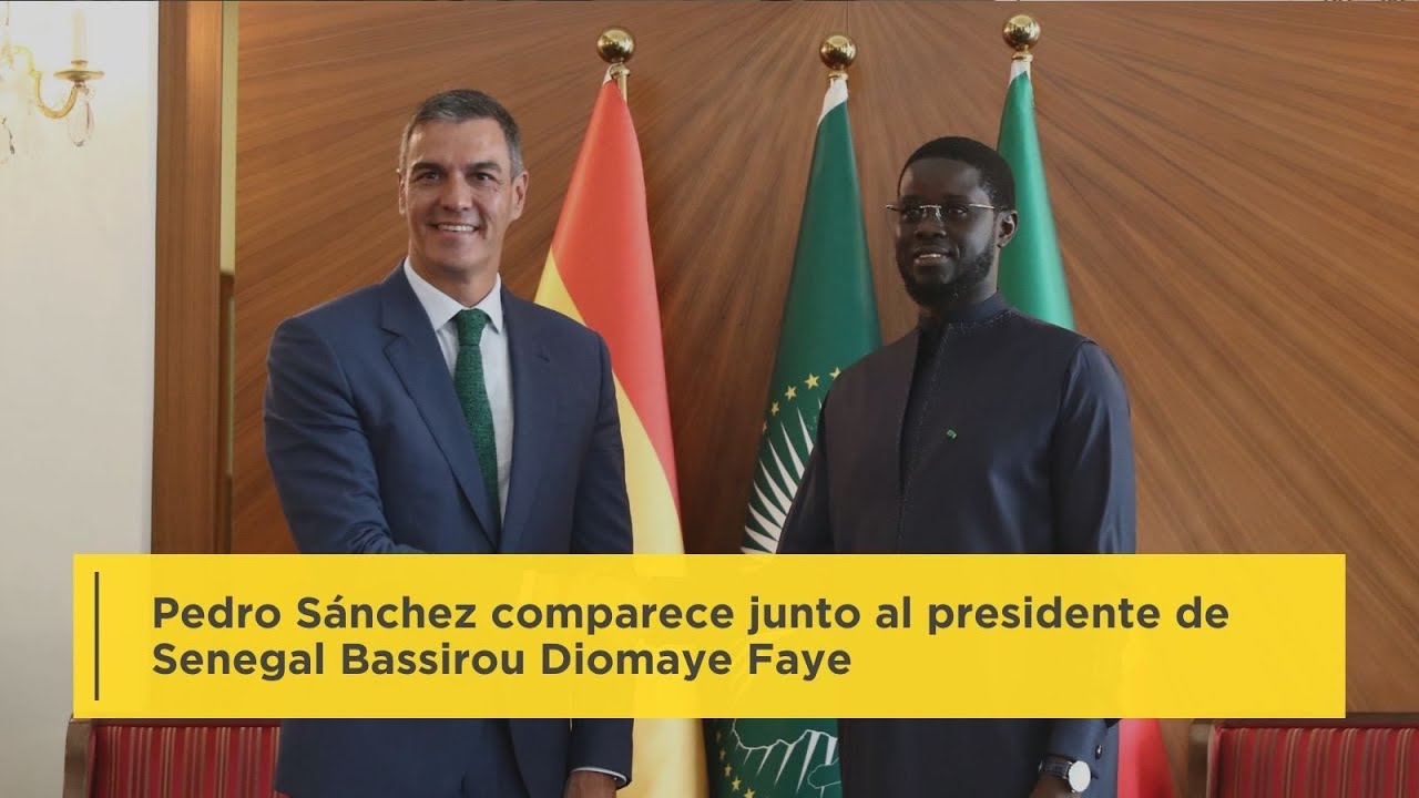 Pedro Sánchez comparece junto al presidente de la República del Senegal, Bassirou Diomaye Faye