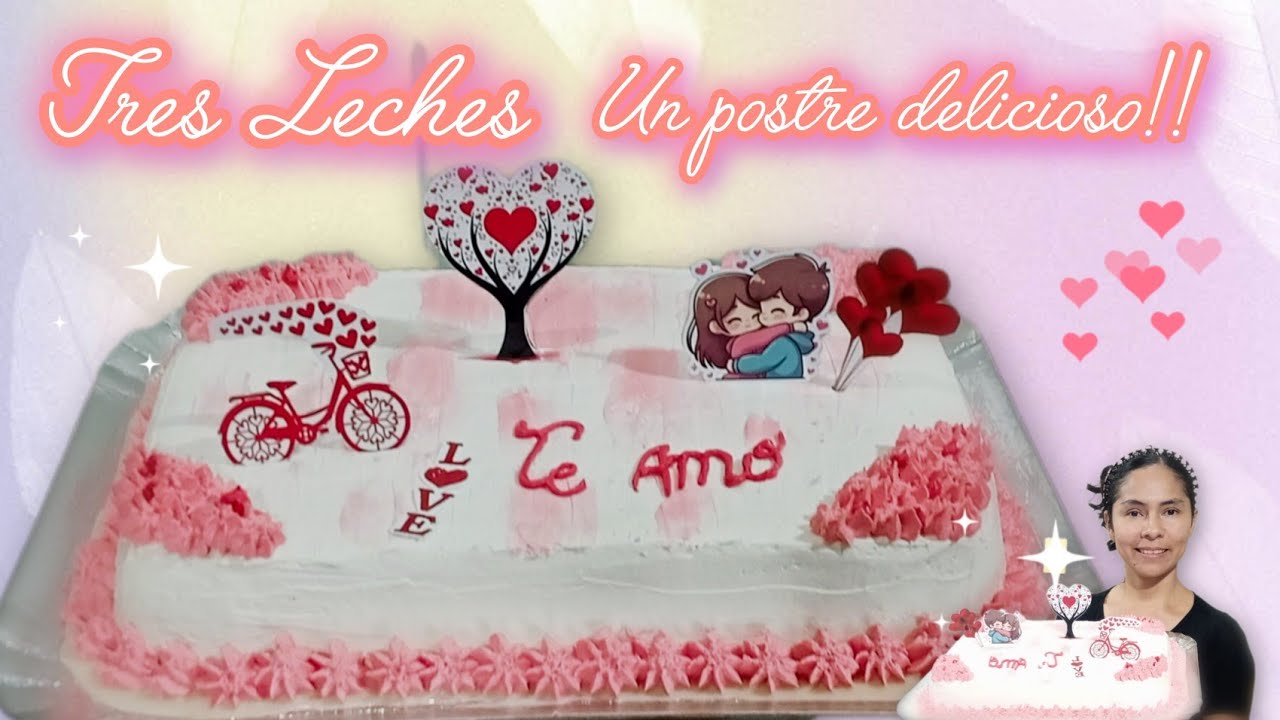 ♥️Torta Tres leche al estilo casero./Perfecta para este día Del AMOR Y LA AMISTAD ♥️
