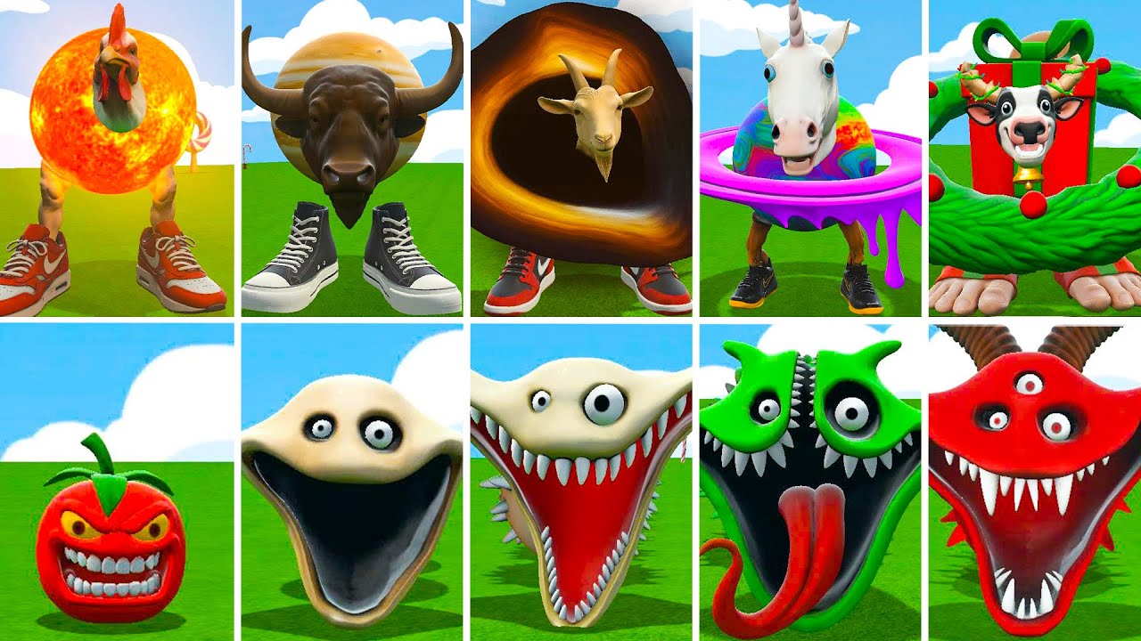 EVOLUTION OF ALL NEW ROBLOX HUNGRY WORM VS ALL LA VACA PRESENT PRESENTE In Garry's Mod!