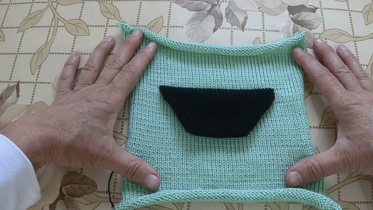 lapela em tricô à máquina