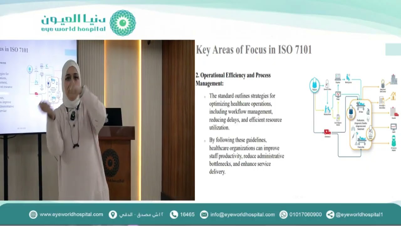 محاضرة لتأهيل مواصفة ISO 7101  Health Care Organisation Management