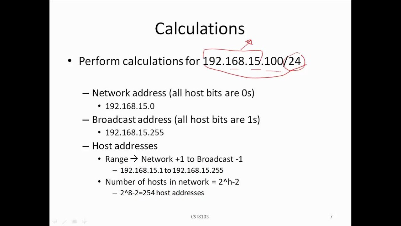 IPv4 - Calculating the network, host and broadcast addresses -  Part 1 of 2