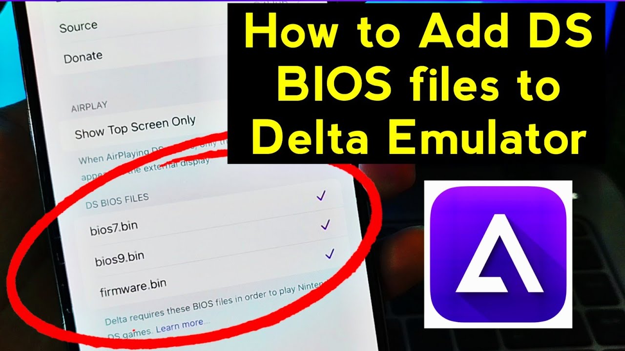 How to Add DS BIOS files to Delta Emulator | delta emulator bios files