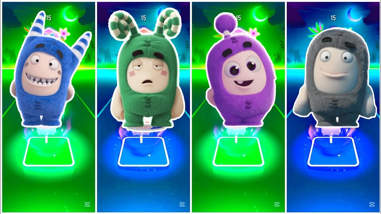 Oddbods Pogo Vs Oddbods Zee Vs Oddbods Jeff  VS Oddbods Food - Tiles Hop Edm Rush 🎶