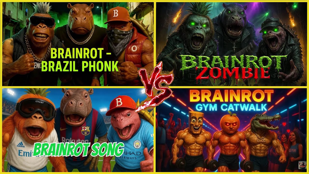 BRAINROT BRAZIL PHONK🆚 BRAINROT ZOMBIE🆚 BRAINROT SONG🆚 BRAINROT GYM CAWWALK