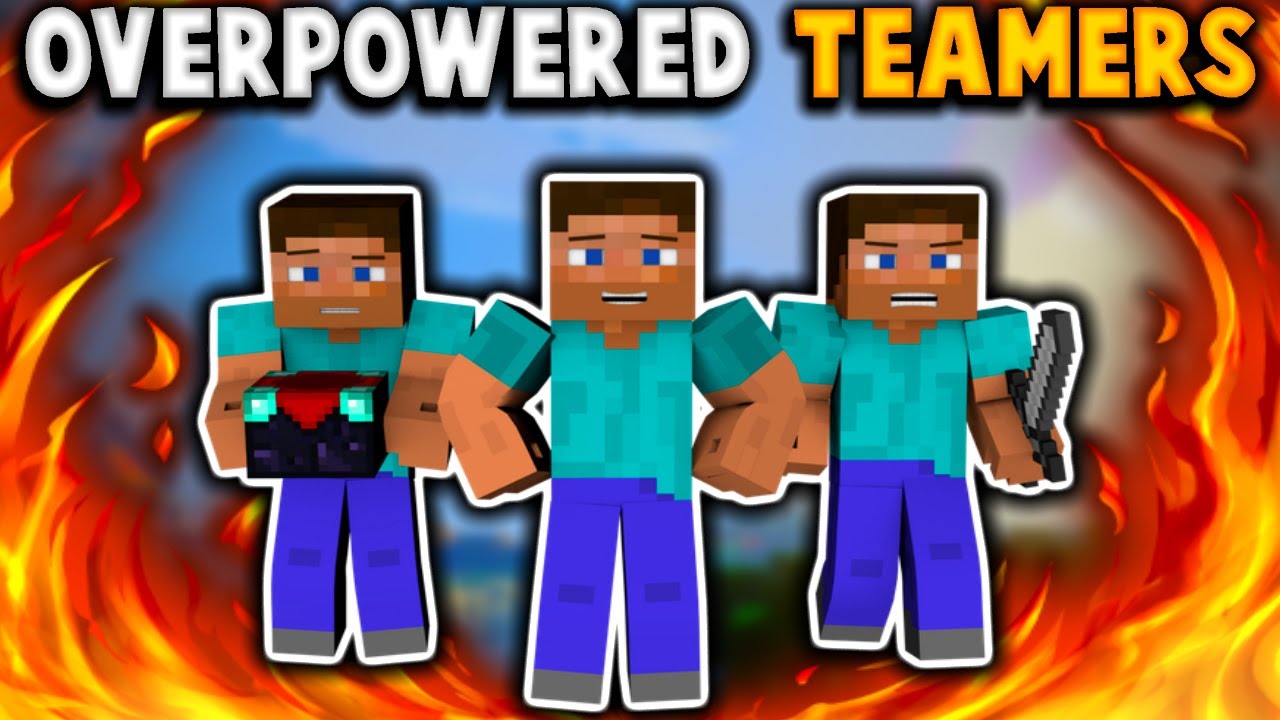 FIGHTING OVERPOWERED TEAMERS (Minecraft Pocket Edition Eggwars)