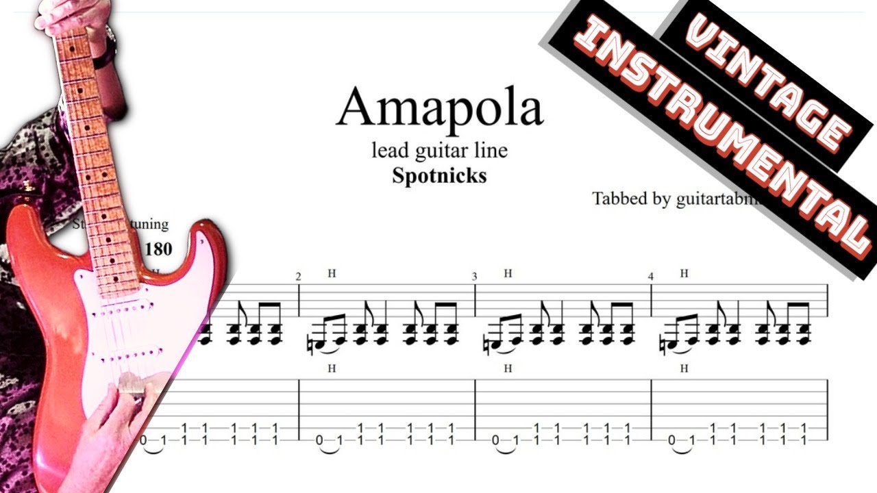 Spotnicks - Amapola TAB (PDF + Guitar Pro) guitar sheet music