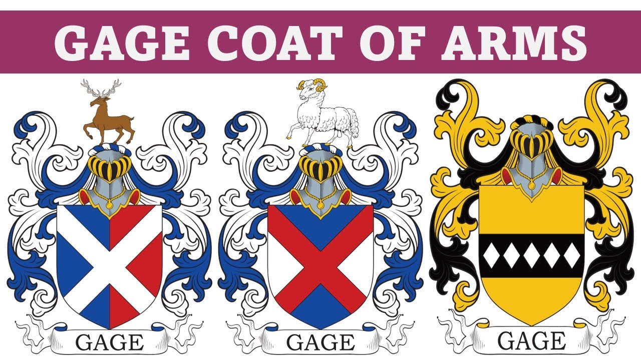 Gage Coat of Arms & Family Crest - Symbols, Bearers, History