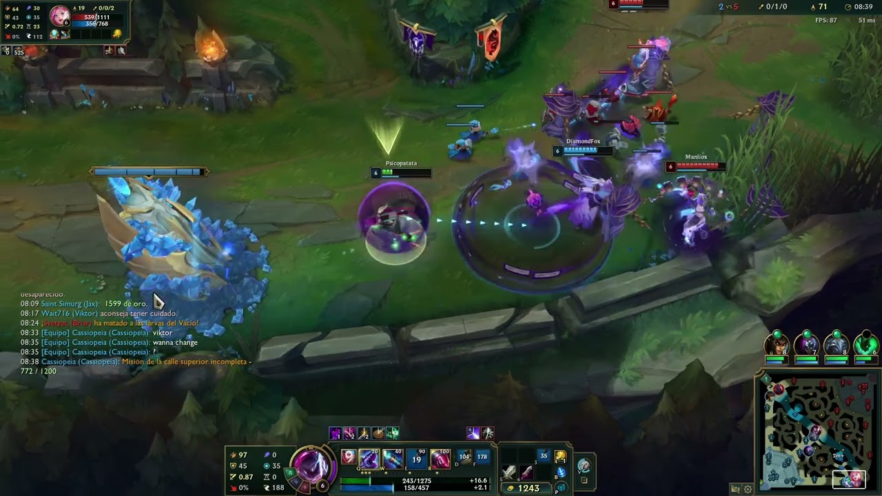 2026 02 10 League of legends con Jinx, empezar mal, carrear después, check.