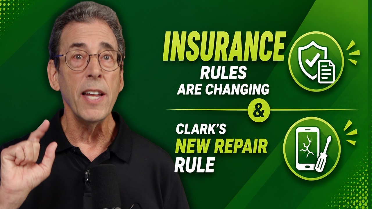 Clark&rsquo;s New Rule About Fixing Old Electronics & Insurance Companies Are Quietly Changing the