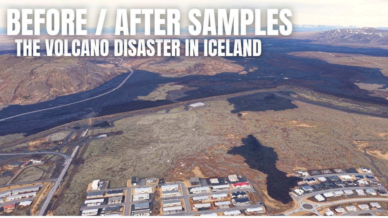 Before / After Disaster Footage Sample From The Blue Lagoon & Grindavik