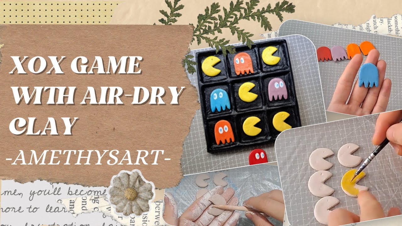 Making an Easy Tic Tac Toe (XOX) Board with Air-Dry Clay