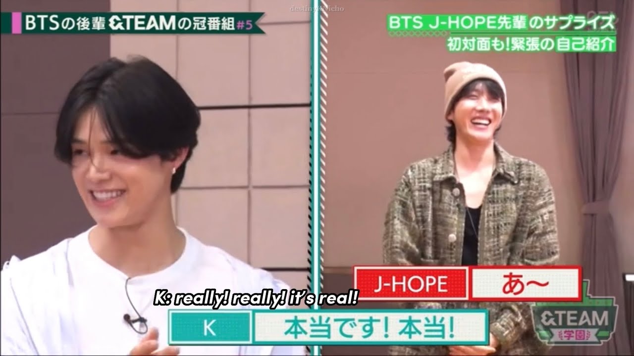 BTS J-HOPE recognizes &TEAM K, FUMA, NICHOLAS, EJ and TAKI 😭💜 [Eng] PART 2