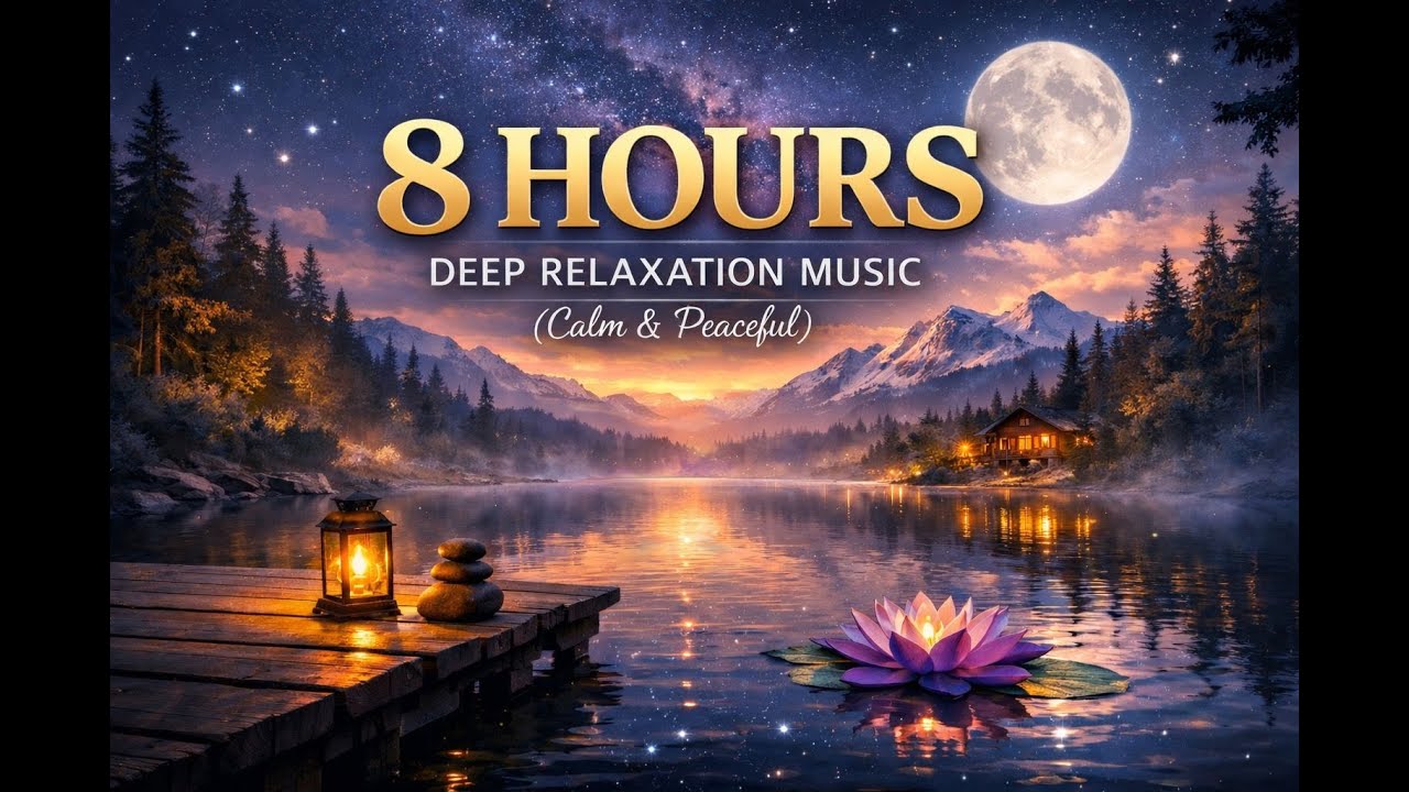 8 Hours Deep Relaxation Music 🌙 Calm & Peaceful Music for Sleep, Stress Relief & Meditation2 feb