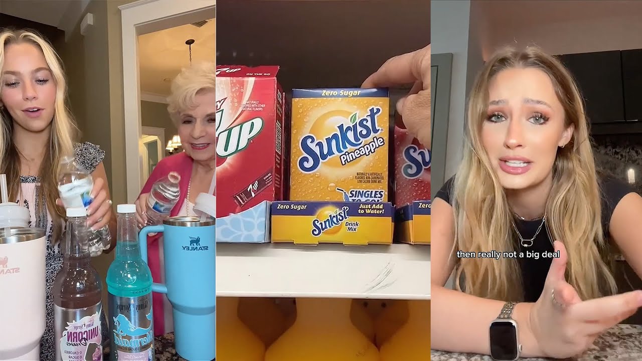 Jan 2024 TikTok Stanley Tumbler WaterTok Water Recipes compilation!