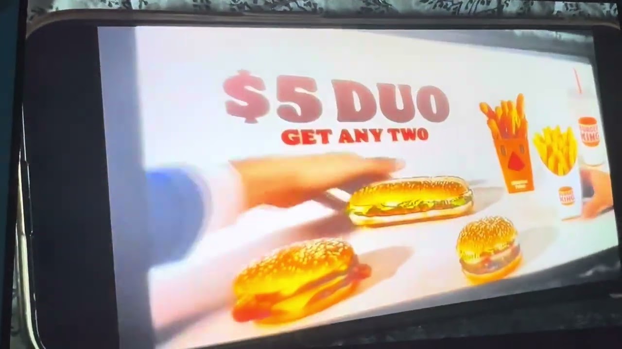 Burger King $5 Duo Or $7 Trio but it’s recorded on my iPhone