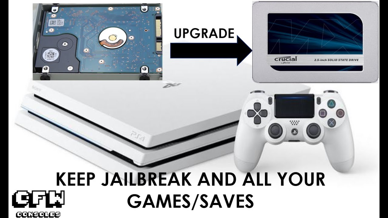 Upgrade JailBroken PS4 Pro HardDrive and Transfer/Keep All Your Games, Saves, and Jailbreak.
