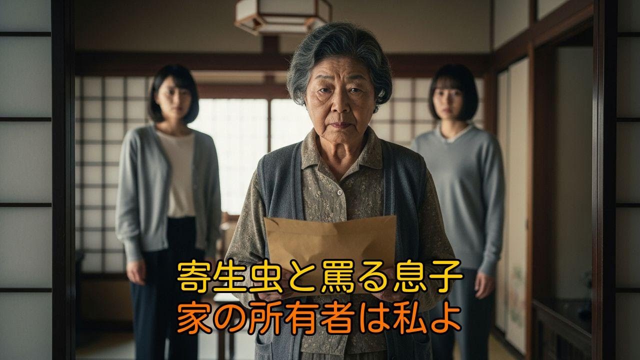 「今日で同居終了」私を追い出す息子→登記簿を見た瞬間に顔面蒼白の結末