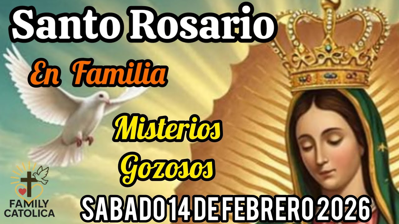 Santo 👼 Rosario 🌺 Misterios Gozosos 14/Feb/2026. ( ROSARIO EN FAMILIA)Familycatolica #Rosario🌹
