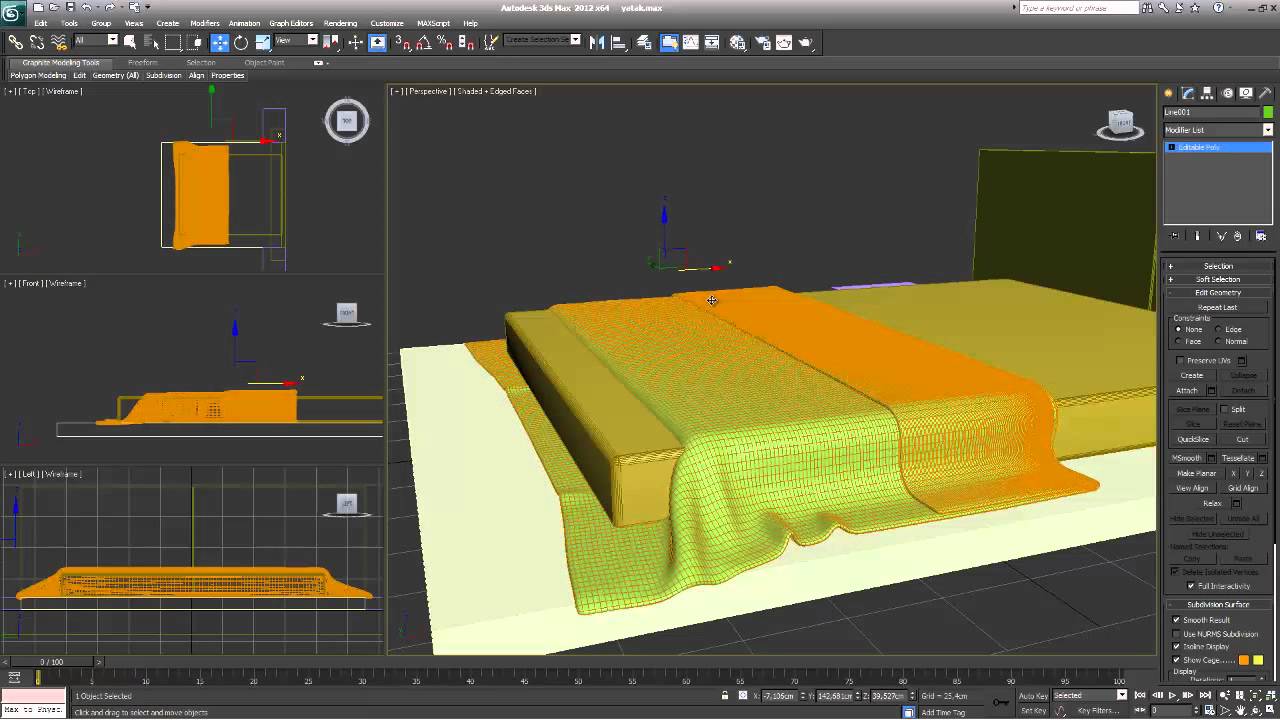 3Ds Max Tutorial 3 (Yatak Odası Yapımı - Cloth Komutu ile Yastık Yapma)