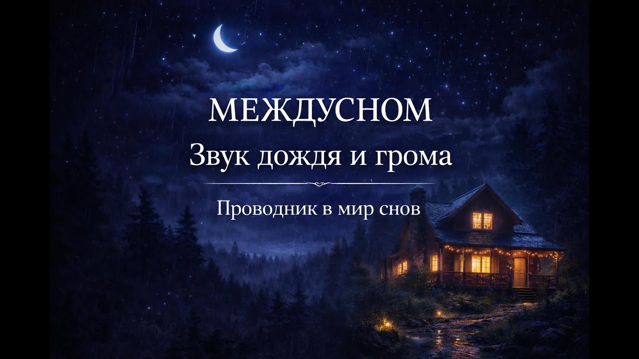 Дождь и гром для сна • Белый шум природы